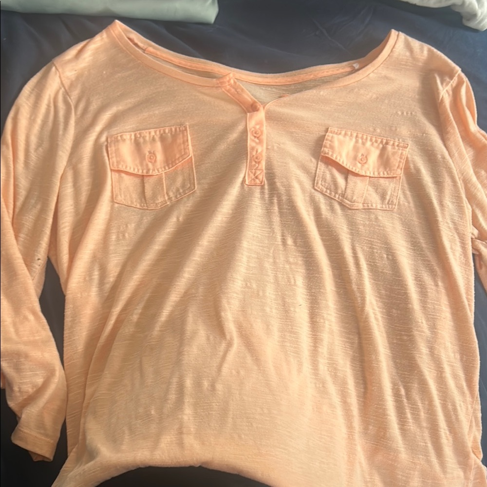Kids Orange Long Sleeve Shirt